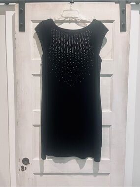 Apt. 9 Black Cap-Sleeve Dress with Rhinestone Detail